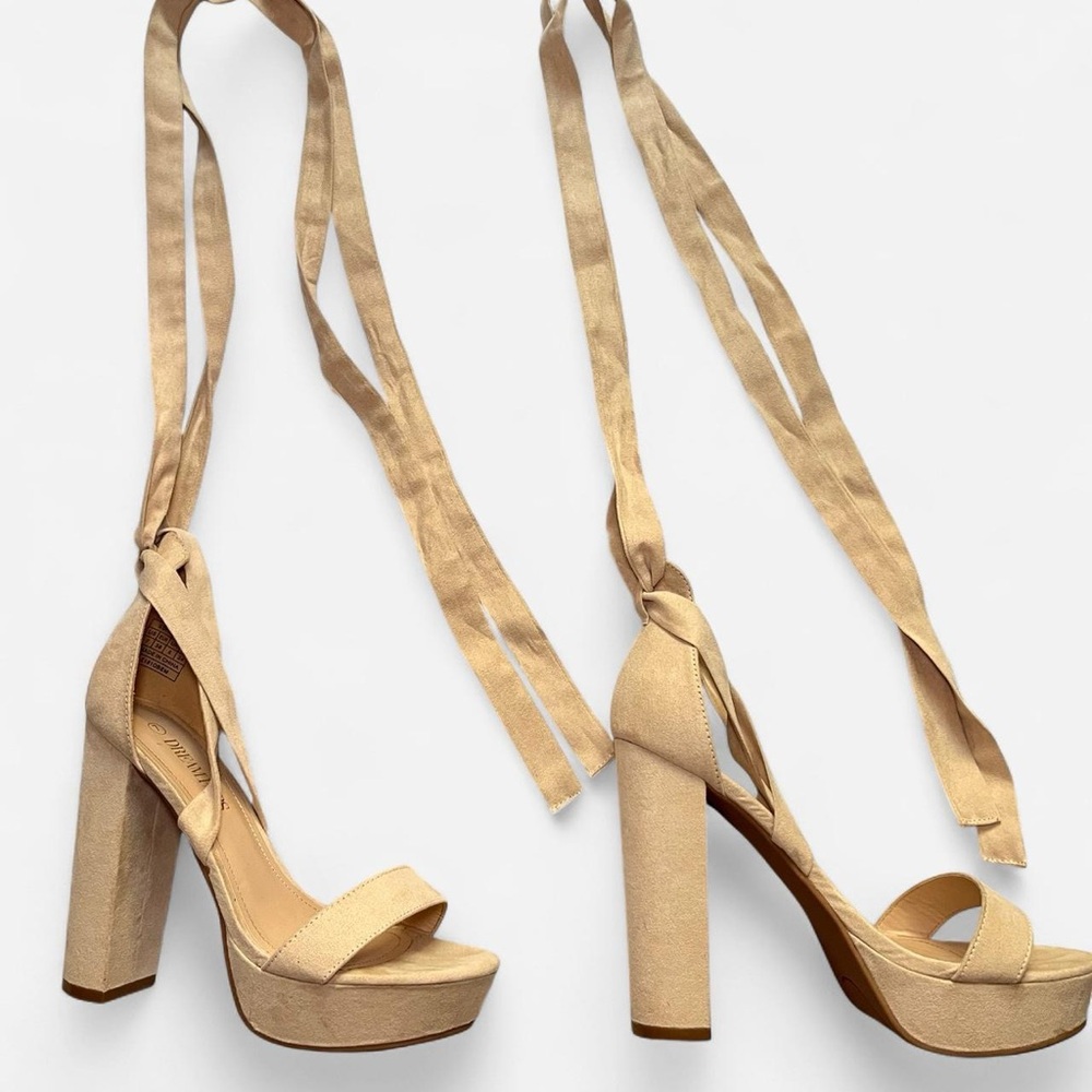 Elegant Tan Platform Heels